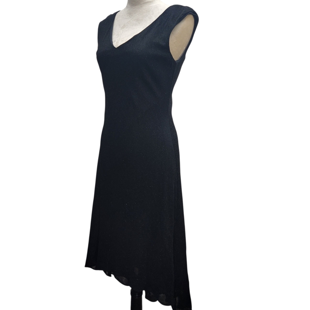 arianna by rachel kaye Black Shiny High Low Dress Gown V Neck Rd Description Sz